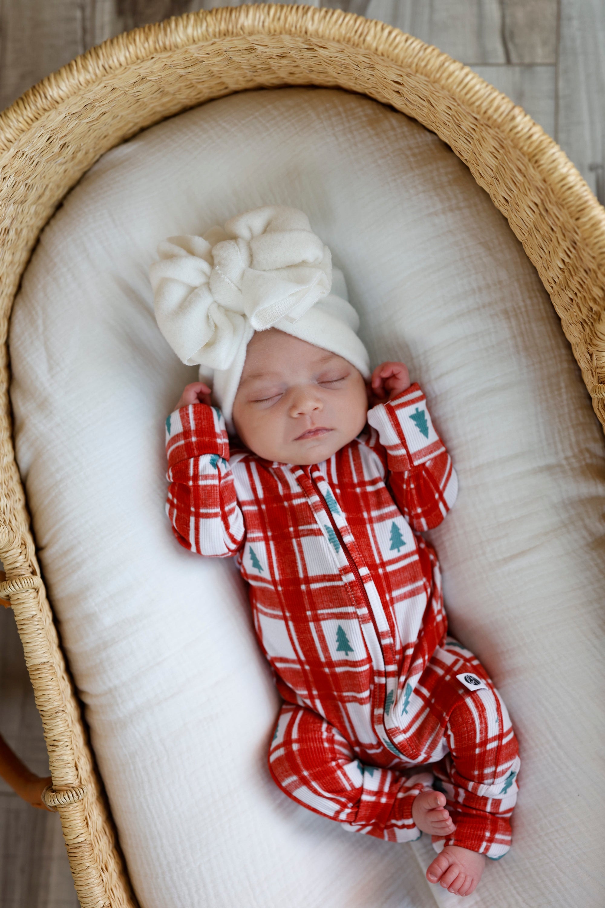 Bamboo Zip Romper | Plaid Pines