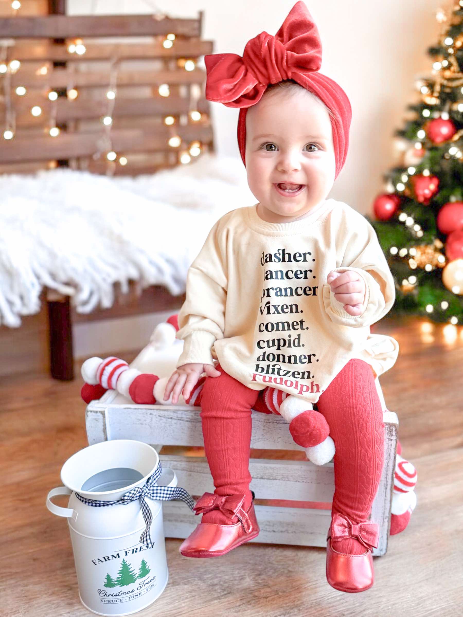 Sweatshirt Romper | Reindeer Names
