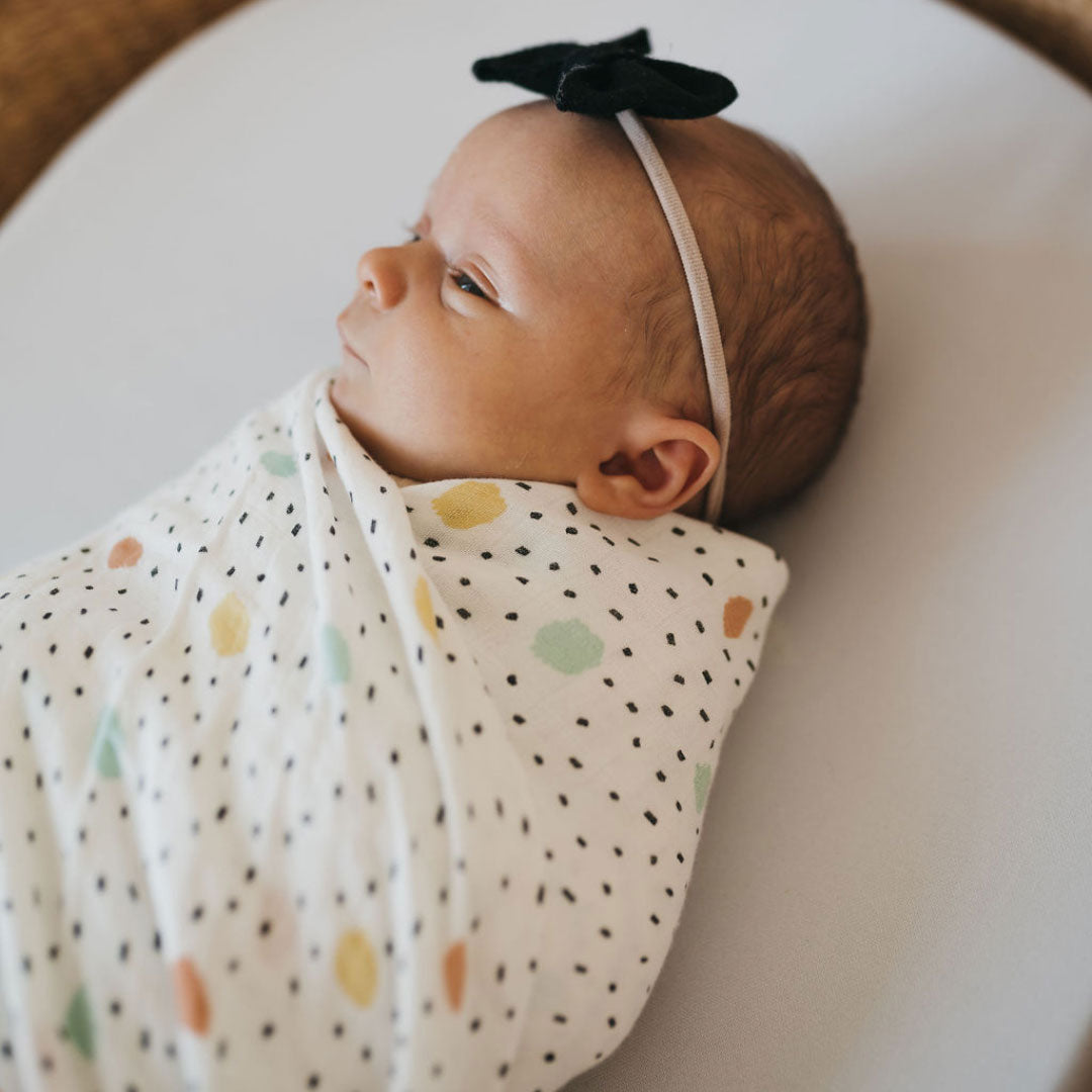 Bamboo Muslin Swaddle - Pastel Dash