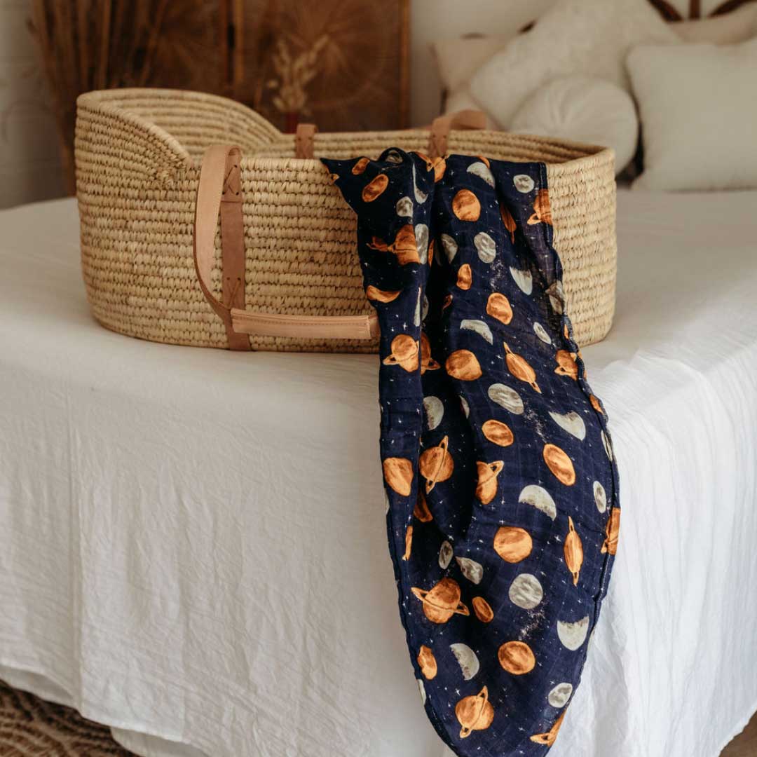 Bamboo Muslin Swaddle - Planetary Dreams