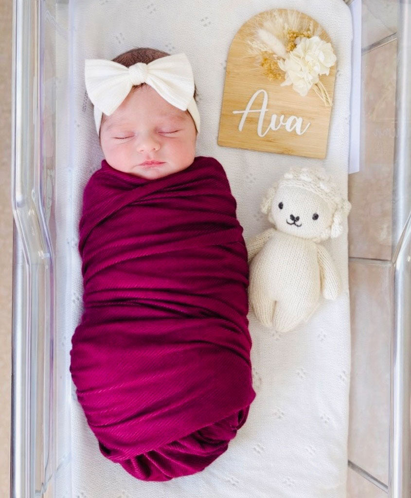 Ribbed Swaddle Blanket | Magenta – Dolly Lana