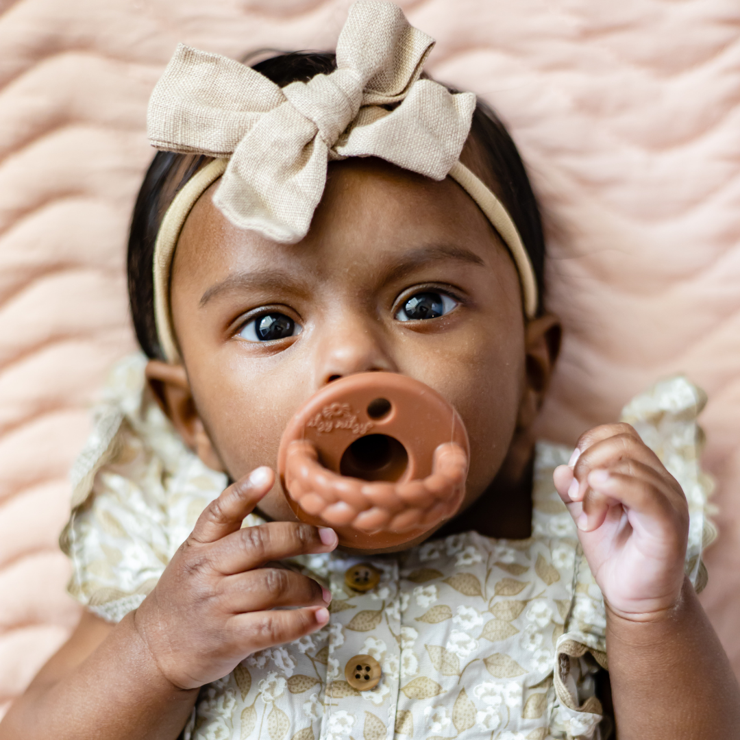 pacifier 3 pack, coffee cream cables, itzy ritzy pacifiers, fall baby pacifiers