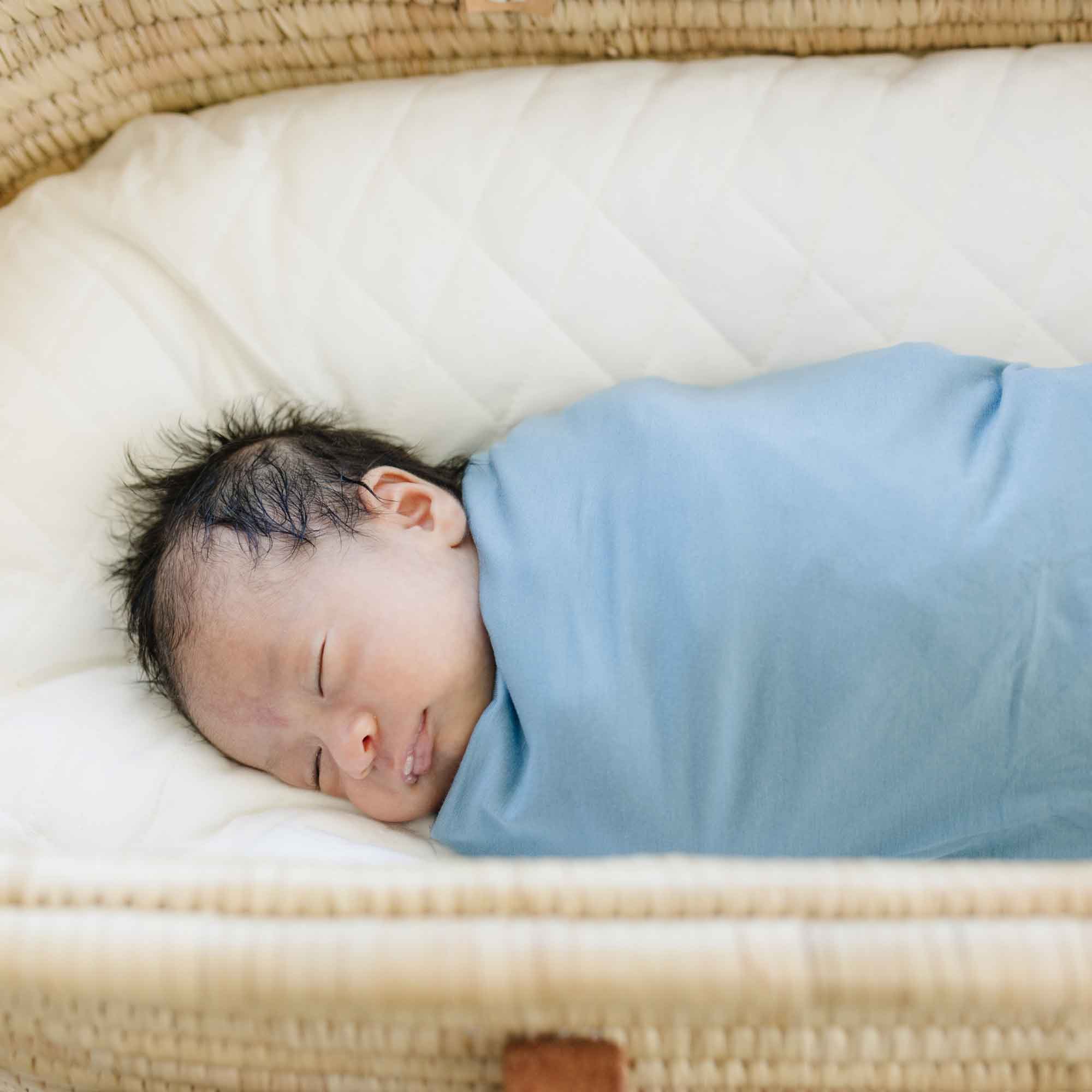 solid blue baby swaddle, swaddling blanket, receiving blanket boy, stretchy swaddle blanket