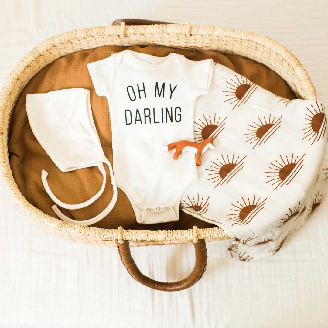 Cotton Muslin Swaddle - Rising Sun