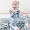 Bamboo Zip Romper | Smiley Baseball