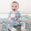Bamboo Zip Romper | Smiley Baseball
