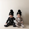 PRE- ORDER ships October 9th |Bamboo Zip Romper | Midnight Skelly