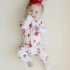 Bamboo Zip Romper | Bows & Candy Cane