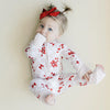 Bamboo Zip Romper | Bows & Candy Cane