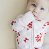 Bamboo Zip Romper | Bows & Candy Cane