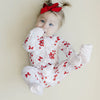 Bamboo Zip Romper | Bows & Candy Cane