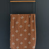 burnt orange swaddle, muslin swaddle blanket, bamboo baby blanket, swaddling wrap, fall baby blanket, dark brown muslin swaddle