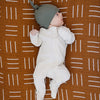 Muslin Crib Sheet | Mustard Mudcloth