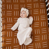 Muslin Crib Sheet | Mustard Mudcloth