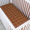 Muslin Crib Sheet | Mustard Mudcloth