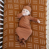 Muslin Crib Sheet | Mustard Mudcloth