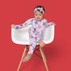 Bamboo Zip Romper | USA Boots N' Bows