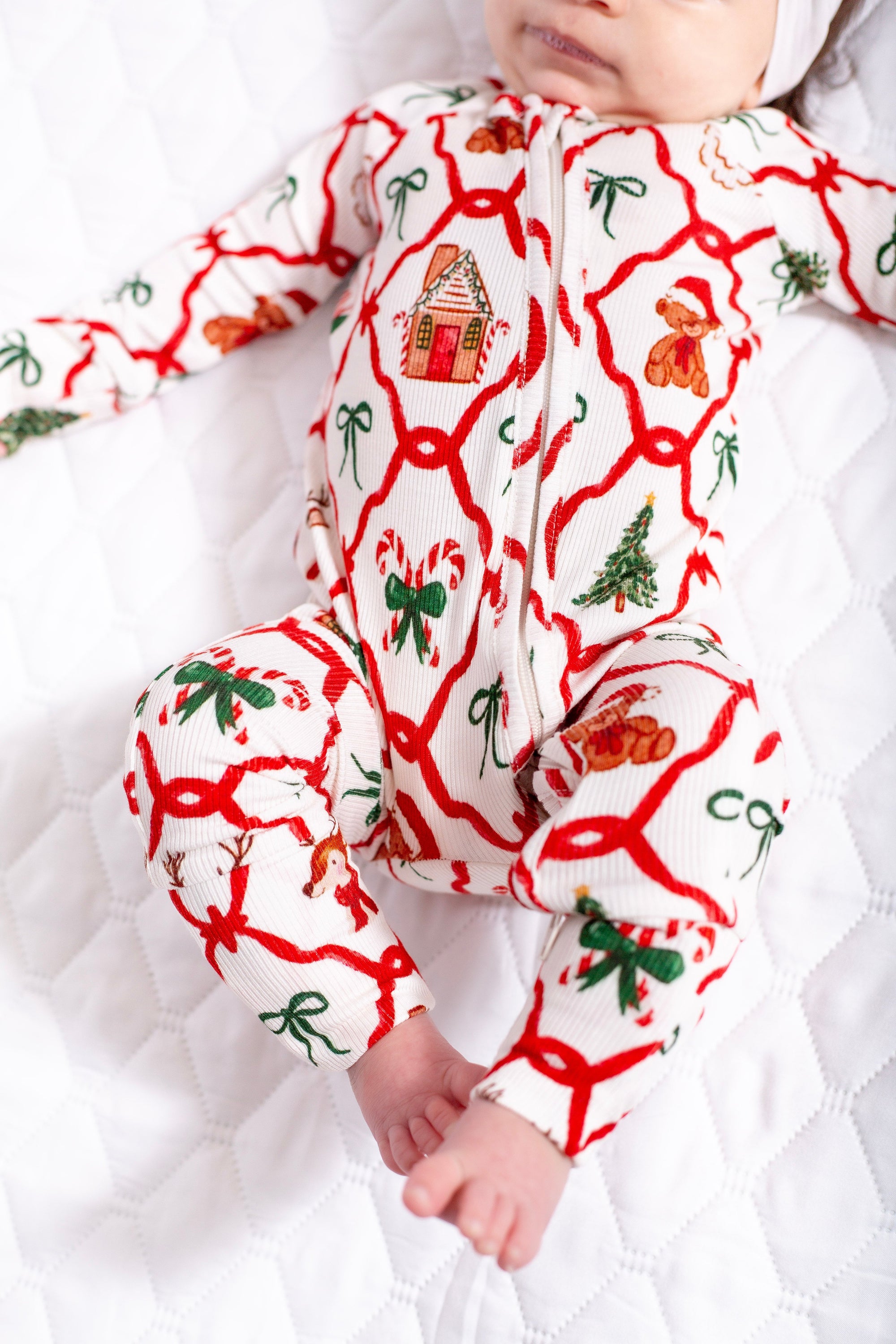 Bamboo Zip Romper | Cozy Christmas