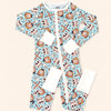Bamboo Zip Romper | Smiley Baseball