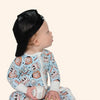 Bamboo Zip Romper | Smiley Baseball