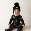 PRE- ORDER ships October 9th |Bamboo Zip Romper | Midnight Skelly