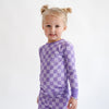 Two-Piece Pajama Set | Purple Check