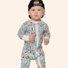 Bamboo Zip Romper | Smiley Baseball