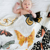Muslin Swaddle Blanket | Butterfly Collector