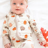 PREORDER - Bamboo Zip Romper | Pumpkins Beige