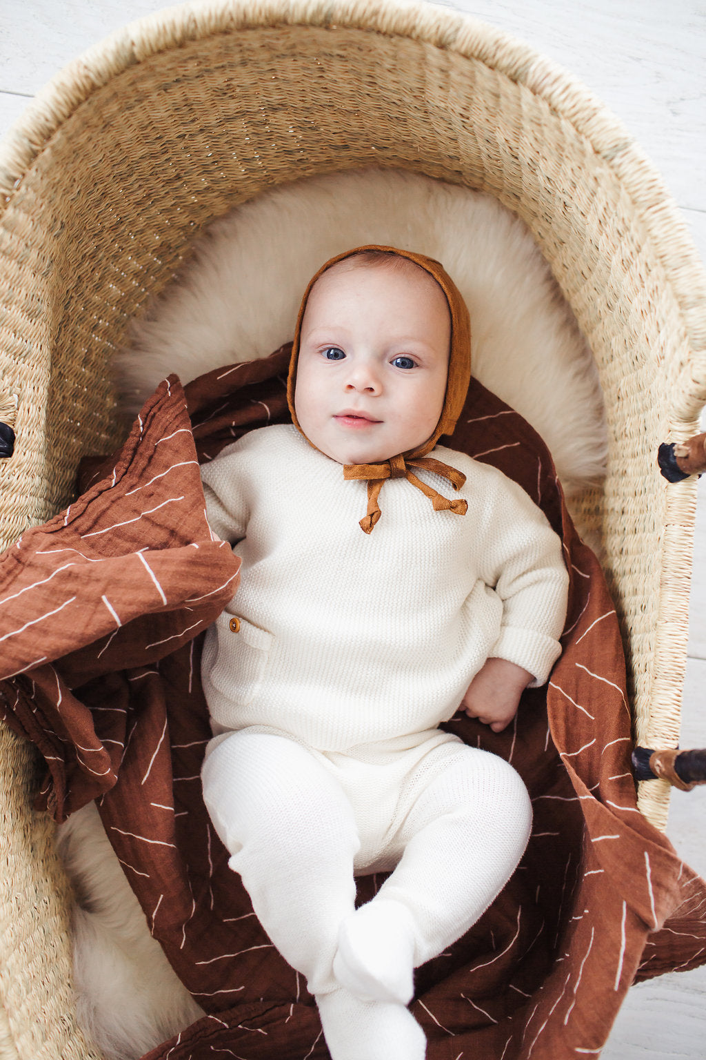 rust baby swaddle, fall baby blanket, muslin swaddle, mebie baby rust mudcloth swaddle blanket, fall baby accessories