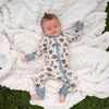 Bamboo Zip Romper | Camp Paws Blue