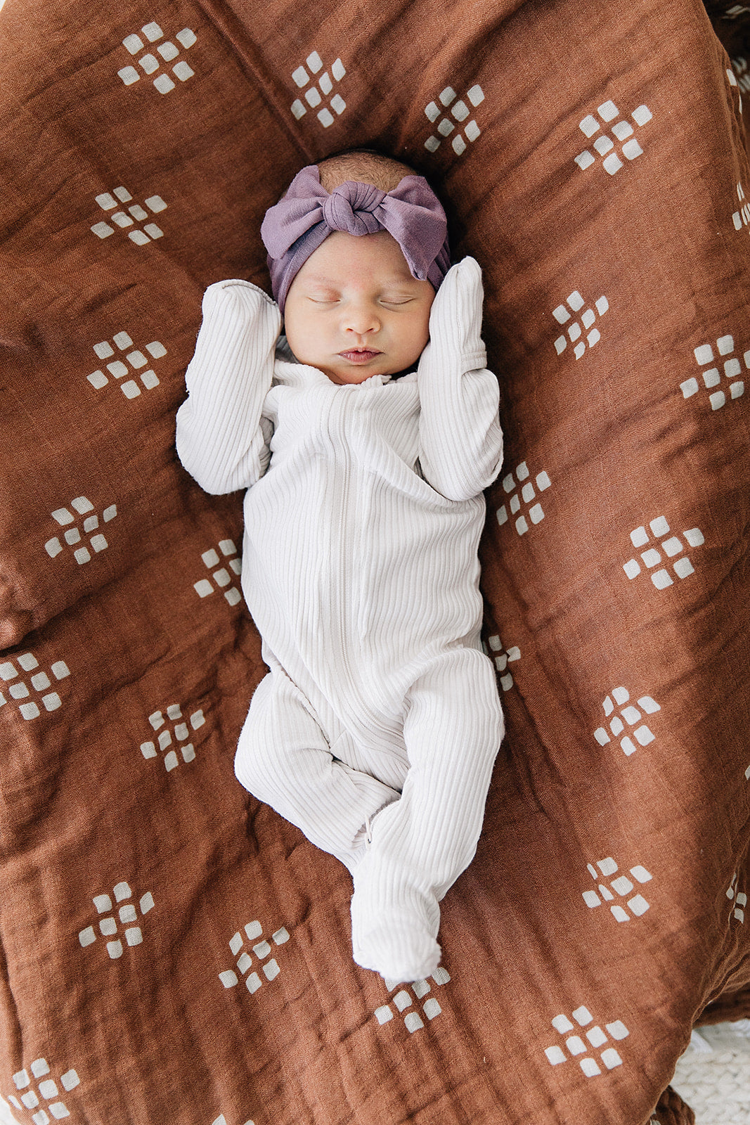 Muslin Swaddle Blanket Chestnut Textile Dolly Lana
