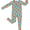 Bamboo Zip Romper | Gingerbread Gingham