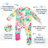 Zippered Footie | Rainbow Daisy Baby