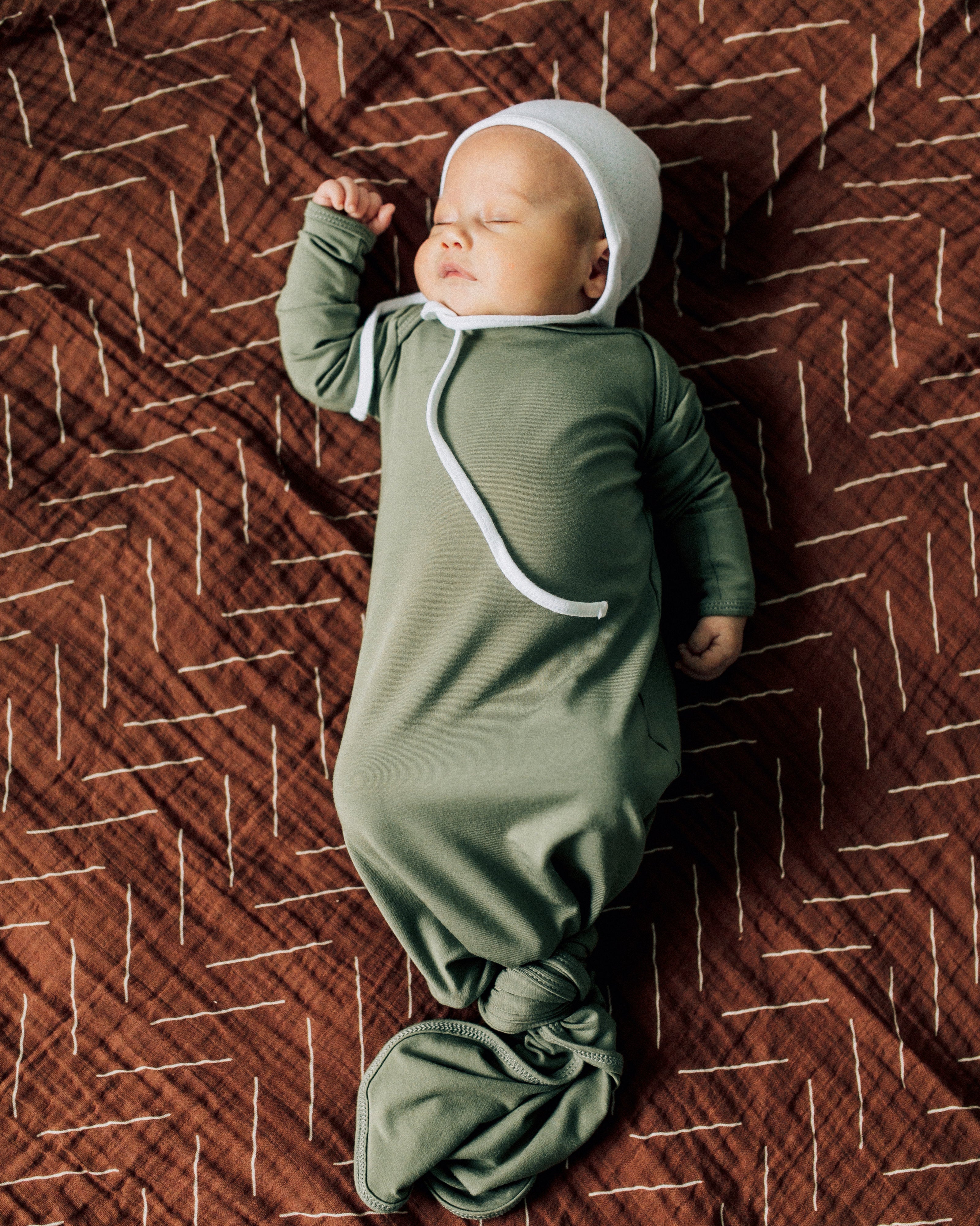 Muslin Swaddle Blanket | Rust Mudcloth – Dolly Lana
