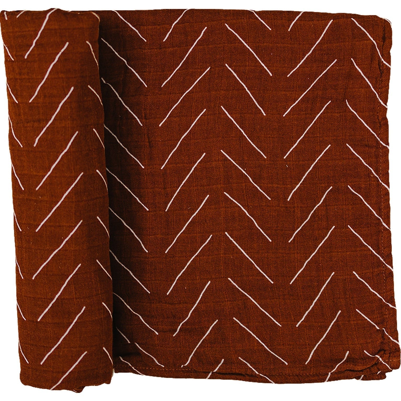 rust baby swaddle, fall baby blanket, muslin swaddle, mebie baby rust mudcloth swaddle blanket, fall baby accessories