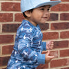 Bamboo Zip Romper | Blue Camo Bolts