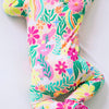 Zippered Footie | Rainbow Daisy Baby