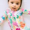 Zippered Footie | Rainbow Daisy Baby