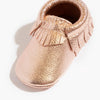 Rose Gold Moccasin Baby Shoe