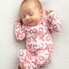Valentine's Day XOXO Bamboo Newborn Zipper Pajamas Sleepers