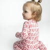 Valentine's Day XOXO Bamboo Newborn Zipper Pajamas Sleepers