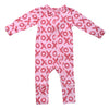 Valentine's Day XOXO Bamboo Newborn Zipper Pajamas Sleepers
