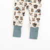 Bamboo Zip Romper | Camp Paws Blue
