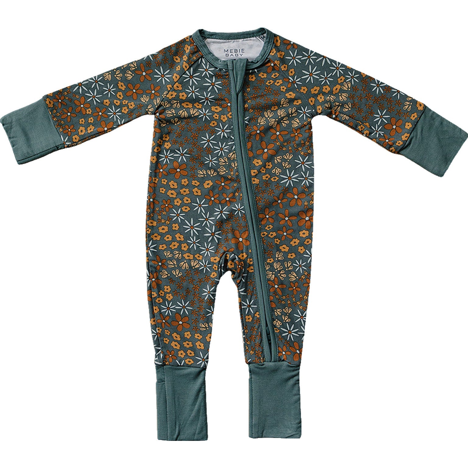 Bamboo Zip Romper | Navy Floral