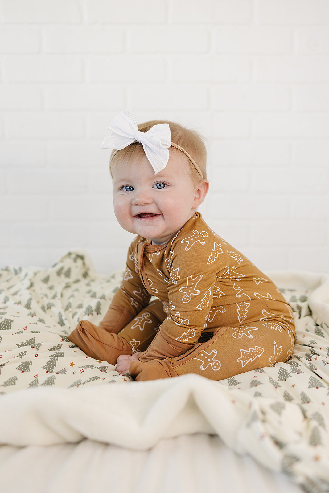 Bamboo Zip Romper | Gingerbread