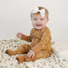 Bamboo Zip Romper | Gingerbread