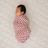Stretchy Swaddle Blanket | Red Stripes