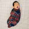 Stretchy Swaddle Blanket | Christmas Plaid
