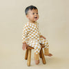 Bamboo Zip Romper | Golden Coast Check